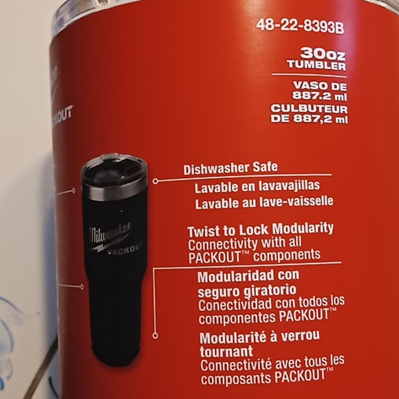 Milwaukee Packout. 30oz Tumbler. Longest Temperature Retention. NWT. 48-22-8393B - Picture 4 of 10